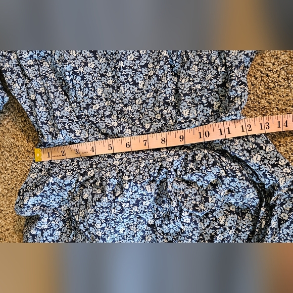 J. Crew Lightweight Cotton Puff-Sleeve Mini Dress in Antique Navy Blue XS - Picture 12 of 14